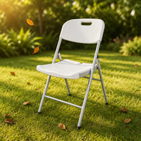 Chaise pliante en plastique confortable, imperméable, légère et empilable pour événements extérieurs, location et fêtes