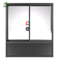 Ventanas Corredizas de Aluminio PTAC para Hoteles Comerciales Modernos Americanos Topbright NRFC, con Persianas y Vidrio Laminado Triple con Aislamiento Térmico