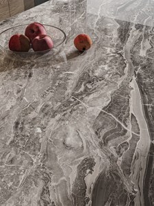 Lastra Grande in Pietra Artificiale Sinterizzata per Interni ed Esterni, Porcellana 3D Moderna Marrone <span class=keywords><strong>Venezia</strong></span> per Pareti e Top Cucina - Product Image 4
