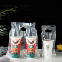 Personnalisé recyclable PE/PP/PLA Transparent boisson café bulle thé lait eau à emporter emballage tasse manchon Ba