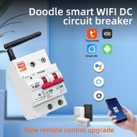 Disjoncteur intelligent WiFi Tuya 1P 2P 63A DC MCB Photovoltaïque Solaire 10V-100V avec contrôleur sans fil compatible Alexa Google