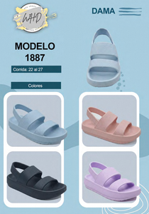 Sandali EVA a Doppia Fascia 26 Comodi Scarpe Estive Piatte da Donna - Product Image 3