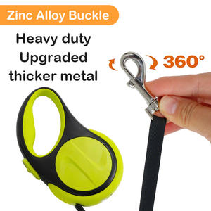 Laisse Rétractable de Luxe pour Chien avec Poignée Antidérapante Réfléchissante, Étanche, Robuste, Lumineuse et Lampe Torche Intégrée - Product Image 4