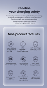 40WUKデュアルUSBタイプCPDウォールトラベル充電器電源アダプター - Product Image 3