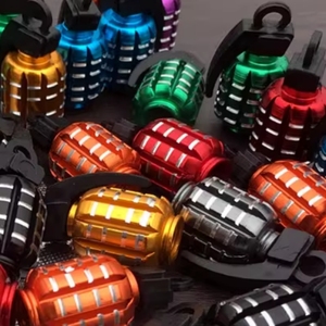 Coche motocicleta bicicleta modificado Schrader <span class=keywords><strong>Granada</strong></span> estilo aleación de aluminio neumático válvula boquilla tapa - Product Image 3