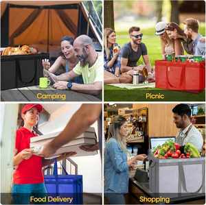Sac isotherme pour le déjeuner en tissu non tissé personnalisé OEM, durable, écologique, sac de courses portable, sac isotherme pour aliments - Product Image 6