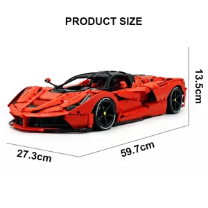 Cada c61505 Màu Đỏ kỹ thuật siêu xe thể thao mô hình khối xây dựng gạch tự làm câu đố đồ chơi lắp ráp sinh nhật Đồ chơi cho trẻ em - Product Image 6