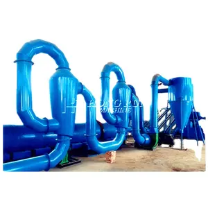 Wood Chips Drying machine Airflow Rice Husk Bamboo Biomass Wood Sawdust Powder Pipe Cyclone Dryer Machine