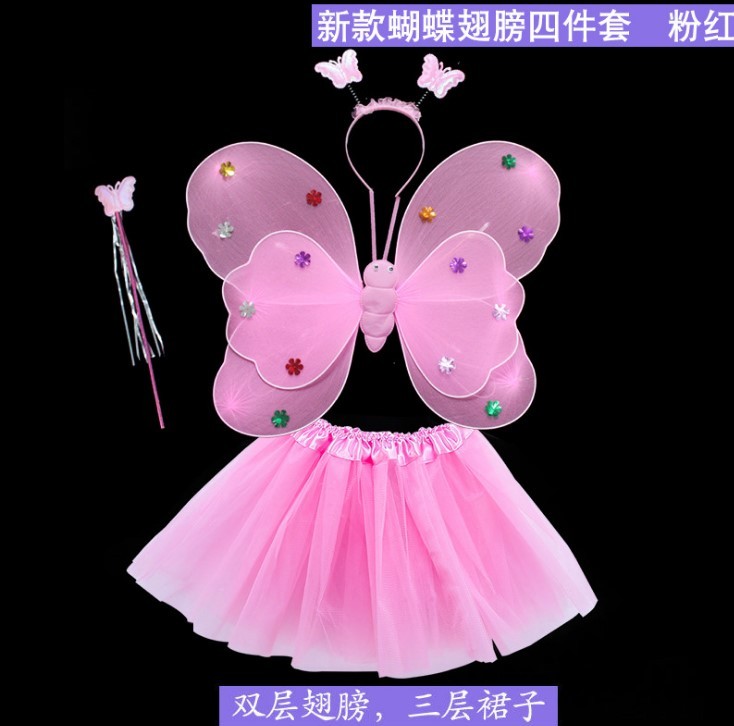 Ailes D'Isis LED Pour Danse Du Ventre - Bâton Télescopique, Ailes Papillon Lumineuses - 12