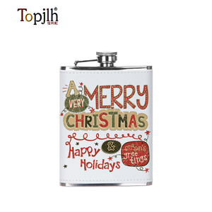 Topjlh Venta caliente 6oz Sublimación Cuero <span class=keywords><strong>Peltre</strong></span> Hip Flask Sleeve - Product Image 2