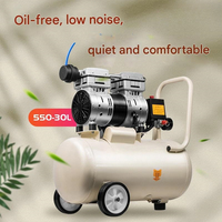 Compresseur d'air à piston Portable 550W avec pompe gonflable silencieuse 220V composant de moteur de noyau de peinture à bois sans huile en vente