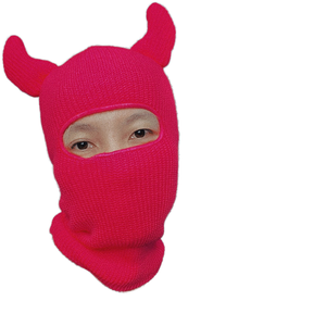 Cagoule tricotée rayée à 1 trou, couvre-visage intégral, masque de ski d'hiver, bonnets tricotés personnalisés pour adultes, options de vente en gros disponibles - Product Image 4