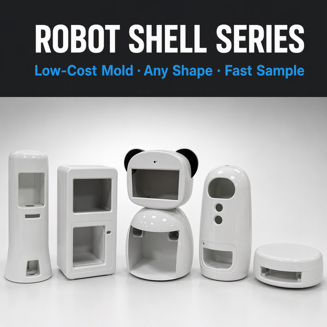 Custom BST Brand Vacuum Formed & Cut ABS Robot Shell Cover Housing for Catering Navigation Construction Robots OEM