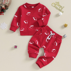 RTS Noël Vente en gros Ensembles de vêtements pour bébés à manches longues Ensemble de <span class=keywords><strong>sweat</strong></span>-shirt 2 pièces pour garçons et filles d'automne - Product Image 2