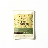 Sacs d'emballage personnalisés imprimés avec fermeture à trois côtés, doublés de film, thermoscellables, pour grains de café et café moulu