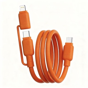 Câble de charge rapide WHALE 2 en 1, modèle 120W, en cuivre, connecteurs Type-C, 1,5 m pour iPhone, câble <span class=keywords><strong>Apple</strong></span> Type-C vers câble 2 en 1 - Product Image 1