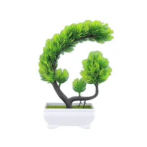 Artificial simulation Pine Greeting Pine potted model room Exhibition Hall Hotel display green bonsai decorations