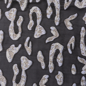 Keer nhà máy tùy chỉnh bán buôn trừu tượng Organza Polyester jacquard vải JDJ3802N-L <span class=keywords><strong>lurex</strong></span> long lanh mô hình ngoài trời hàng may mặc cô gái - Product Image 3