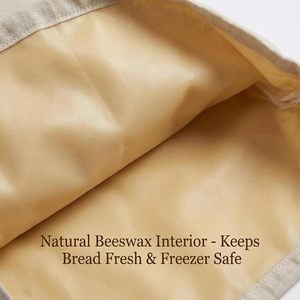 Sac de conservation du pain en coton XL avec revêtement en cire d'abeille, réutilisable, pour pain frais et pain au levain maison - Product Image 2