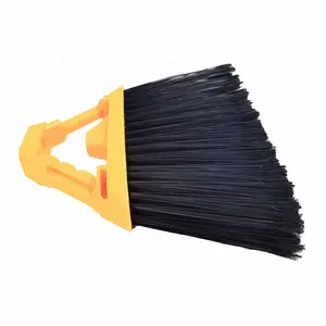 Summit Commercial Heavy Duty Plastic 48inch Angled Bristle Head Broom for Industrial Outdoors Garden Concrete Dust Cleaning