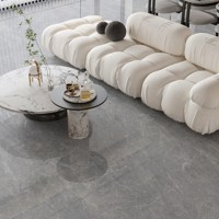 Grande Promotion : Carreaux Muraux et de Sol en Marbre Gris Poli 900x1800mm Antidérapants pour Salle de Bain, Salle à Manger, Salon, Villa