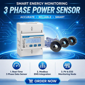 Sensor de Energía Inteligente Trifásico con Certificación CE, RS485 Modbus, Montaje en Riel DIN, Medidor de Energía EMS para Monitoreo de Sistemas de Almacenamiento de Energía Solar Fotovoltaica - Product Image 1