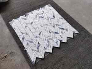 Azulejos de mosaico de mármol lila de lujo con forma de Chevron más grande para decoración de pared mosaicos azulejo de piso - Product Image 4