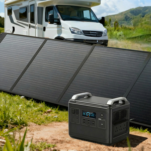 Banco de energía de 2kw con batería Lifepo4, generador solar para el hogar, estación de energía solar portátil para camping y emergencias - Product Image 1