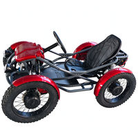 Quad électrique tout-terrain 4x4 rouge avec suspension indépendante pour la conduite en extérieur
