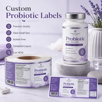 Étiquettes personnalisées pour compléments alimentaires, autocollants pour compléments alimentaires, étiquettes imperméables en vinyle pour flacons de médicaments, impression de logo de marque