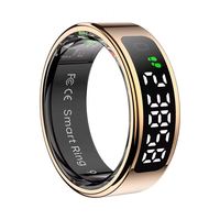 Anneau intelligent R11 avec écran, charge sans fil, contrôle gestuel, moniteur de fréquence cardiaque, compteur de pas, tracker de fitness pour hommes