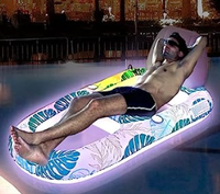Chaise flottante gonflable lumineuse avec télécommande, flotteur de plage, canapé de piscine, amusement pour les fêtes, pour adultes et enfants