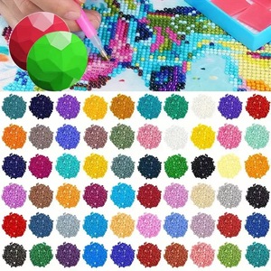 Perles de broderie mosaïque 5D DIY écologiques en acrylique rondes imprimées, 2,8 mm, 447 couleurs DMC, pour peinture diamant, foret rond - Product Image 5