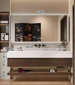 Modern Luxury MDF Solid Wood Bathroom Vanity Set Lacquer <b>Wall</b>-Mounted Cabinet Ceramic Basin <b>Mirror</b> Included Customizable - Product Image 6