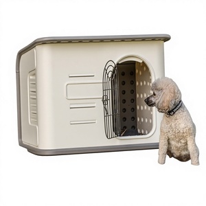 Çift Duvarlı Plastik Köpek Kulübesi Küçük-Orta Boy Köpekler için Su Geçirmez Köpek Kulübesi - Product Image 1