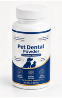 Poudre dentaire naturelle OEM pour animaux de compagnie, pour une haleine fraîche, nettoyant pour les dents, probiotique, complément d'hygiène buccale pour chats et chiens adultes