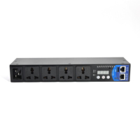 PDU intelligent 220V 10A, prise universelle 4 prises, minuterie, protection contre les surtensions, capteur MQTT/Modbus, extension, centre de données, personnalisable