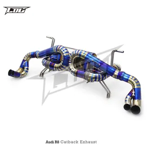 Catback Exhaust System For Audi R8 V10 5.2 2020-2023 Racing Exhaust Pipe Muffler Titanium Alloy Escape