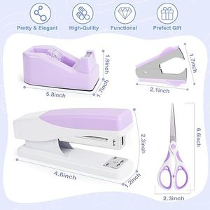 Khuyến Mại Macaron Văn Phòng Thiết Lập Với Stapler Băng Dispenser Kéo Kẹp Giấy Pastel Văn Phòng Phẩm Quà Tặng Nguồn Cung Cấp Cho Nghiên Cứu - Product Image 2