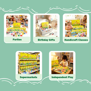 Caja de Actividades Creativas Premium, Juego Educativo para Niños, <span class=keywords><strong>Plastilina</strong></span> de Secado al Aire, para Regalo Escolar, Venta al por Menor - Product Image 4