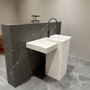 Lastra in Gres Porcellanato Sinterizzato Lucido Grigio Effetto <span class=keywords><strong>Marmo</strong></span> <span class=keywords><strong>di</strong></span> Alta Gamma 3200x1600x12mm per Top Cucina e Sfondo TV - Fornitura Diretta dalla Fabbrica - Offerta Speciale - Product Image 5