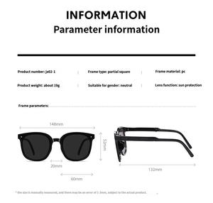 超軽量サンメガネ偏光ユニセックス男性女性折りたたみサングラスPC折りたたみサングラス超ホット眼鏡 - Product Image 4