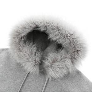 Sweat-shirt à capuche en fausse <span class=keywords><strong>fourrure</strong></span> unisexe d'hiver à manches longues - Product Image 3