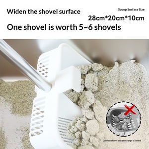 Stainless Steel Lengthened Handle Cat Litter <strong>Scoop</strong> Long Handle Cat Litter Shovel <strong>Poop</strong> Picker for Pet - Product Image 4