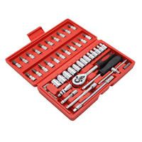 Kit d'outils d'atelier portable pour la maison, tournevis CRV, perceuses, outils en acier au carbone à manivelle, coffret à outils, utilisation domestique et informatique