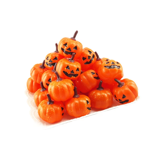 12 pièces de décorations artificielles en forme de citrouille, légumes d'automne simulés, décorations oranges, sculptures de citrouilles miniatures pour la remise des diplômes, Thanksgiving et Noël - Product Image 4