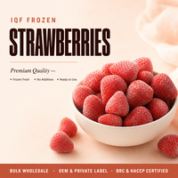 IQF Diepvries Aardbeien Hele 10kg Per Doos Bulkverpakking Opslag Onder -18 Graden 24 Maanden Houdbaarheid Natuurlijk Zoet Fruit