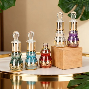 Flacone di Profumo Arabo di Lusso da 6ml 12ml, Bottiglia Vuota per Olio di Oud Attar con Asta in Vetro - Product Image 1