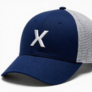 Casquette Trucker en Toile Personnalisée avec Broderie, Visière Courbée, 6 Panneaux, Performance, Réglable, Tendance, pour Activités de Plein Air, Sport, Cyclisme, Plage - Product Image 1