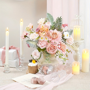 Set di Scatole di <span class=keywords><strong>Fiori</strong></span> Artificiali Rosa - Decorazione Primaverile Fai-da-Te per Centrotavola, Bouquet da Matrimonio, <span class=keywords><strong>Boutique</strong></span> - Product Image 4
